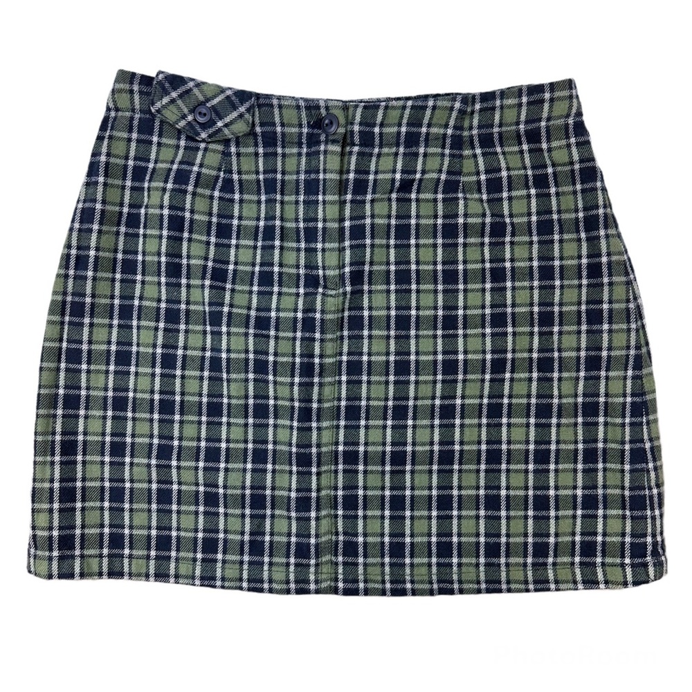 American Eagle Plaid Wool‎ Blend Mini Skirt